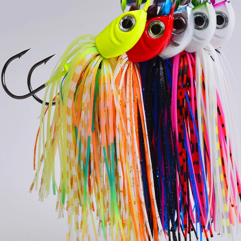 PROBEROS 1/5 Stück Spinner-Köder - Ideal für Barsch, Silikon-Gummi-Jig-Skirt zum Lachs-, Hecht- und Forellenangeln – Detail 12