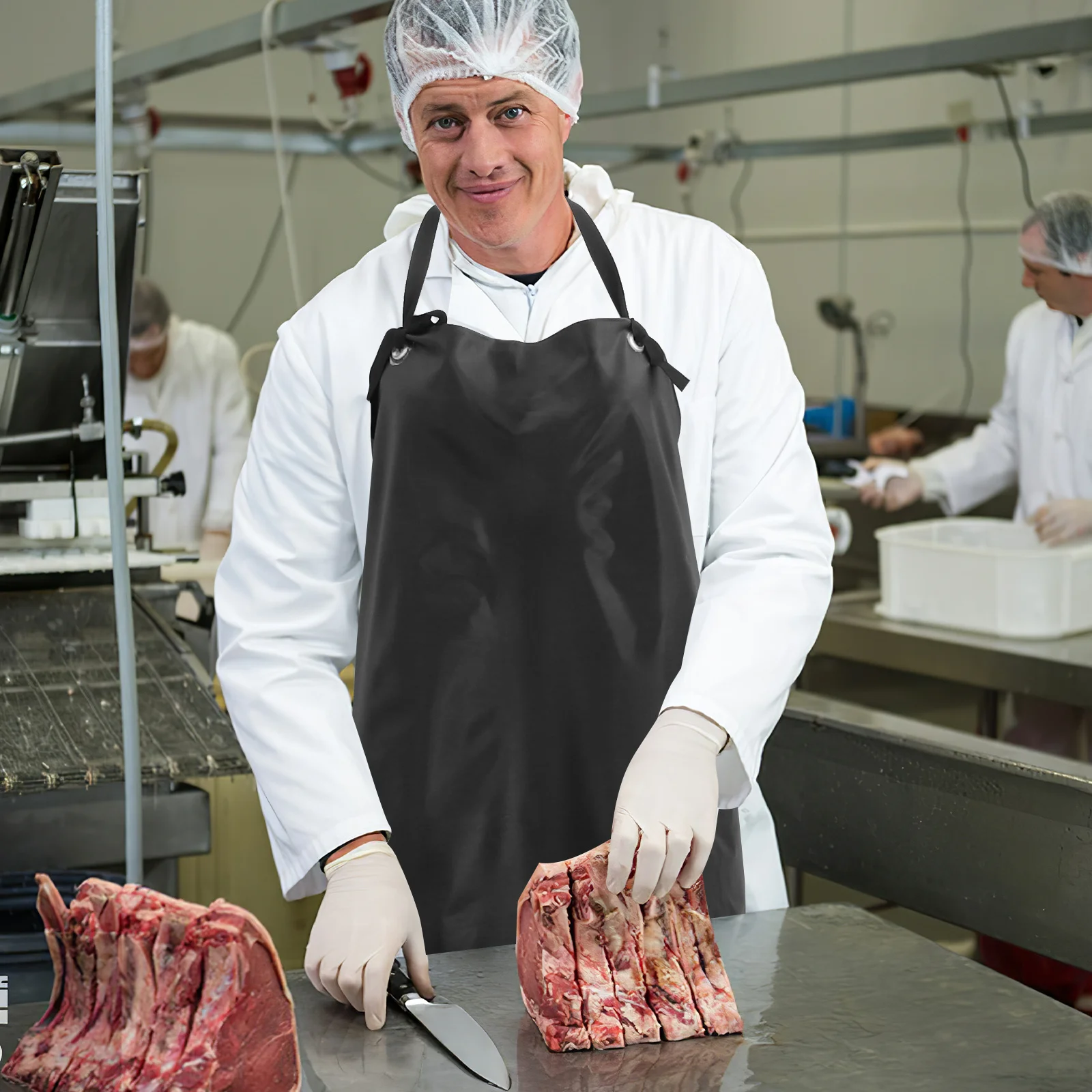 

Waterproof Apron Splashproof Oil Resistant Pvc Cross Back Apron For Kitchen Lab Bartender Dishwashing Grilling Salon