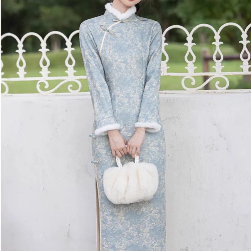 vestido-qipao-de-invierno-para-mujer-forrado-con-forro-polar-diseno-moderno-manga-larga-cuello-de-piel-estampado-floral-estilo-chino-vestido-largo