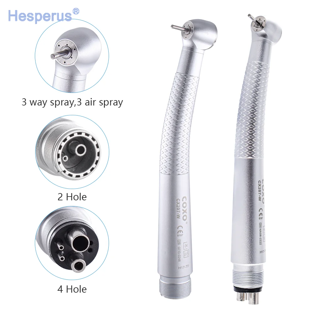 

Hot Den tal COXO CX207-W Push Button Handpiece Air Turbine High Speed Handpieces den tistry Tools