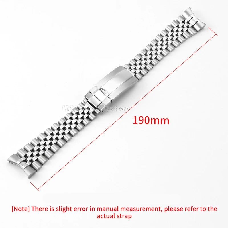 حزام من الفولاذ المقاوم للصدأ ذو نهاية منحنية 20 مم لليوبيل لسوار معصم رولكس سوار بديل عالمي عالي الجودة
