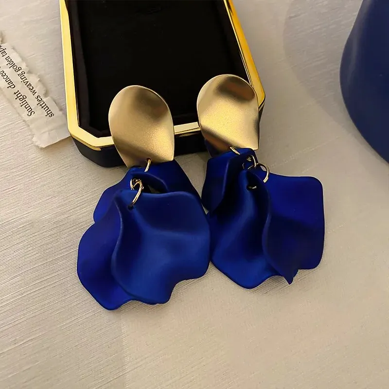 Bohemian Colorful Flower Earrings For Women Fashion Petal Pendant Earrings Party Drop Earrrings Jewelry Y2k Accessories Bijoux image 3