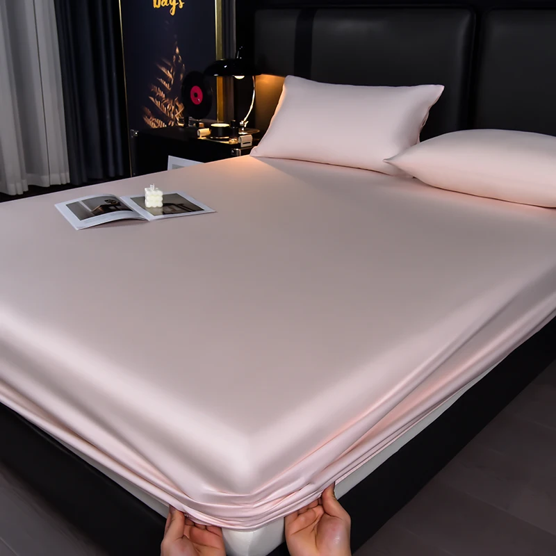 3pcs-bed-sheet-set-cooling-lyocell-fitted-sheet-with-17inch-deep-pocket-152-203cm-silky-elastic-sheet-pillowcase-us-queen-size