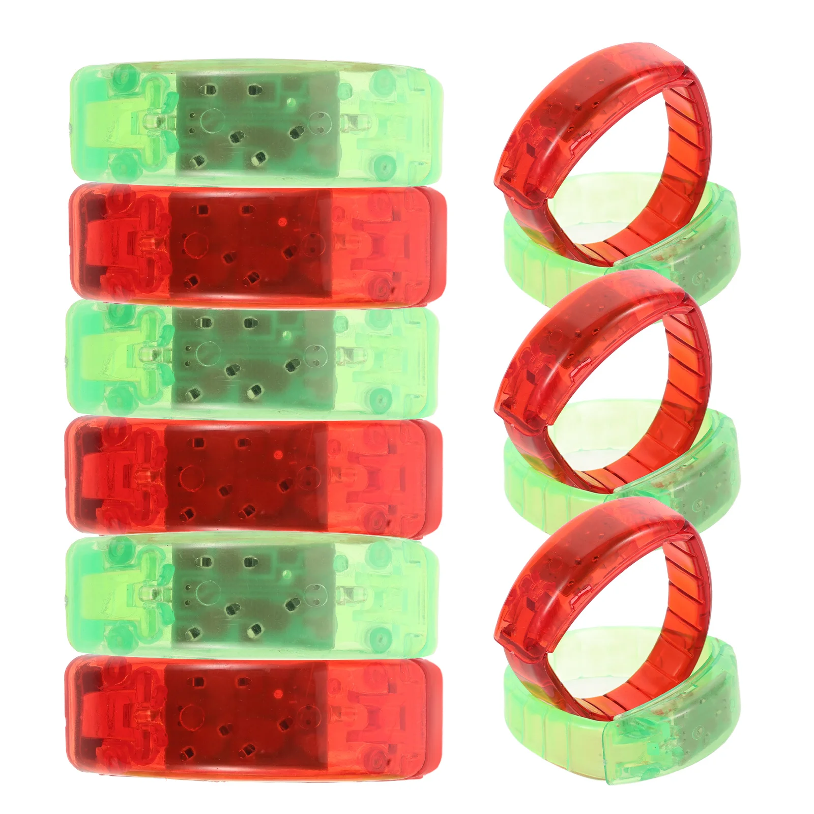 

12Pcs LED Flashing Bracelets Multicolor Light Up Wristbands for Concerts Carnivals Holidays Outdoor Sports Glowing in Darkness