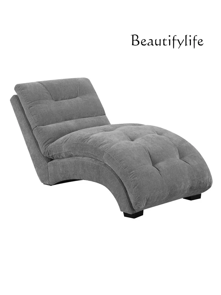 American retro gray princess beauty couch French single recliner lazy sofa small apartment bed