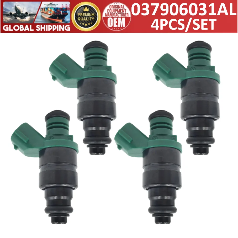 

037906031AL High quality 4pcs Fuel Injectors For VW Golf MK4 1998-2005 Beetle Models 1999-2010 AUDI A3 1997-2003 1.6L