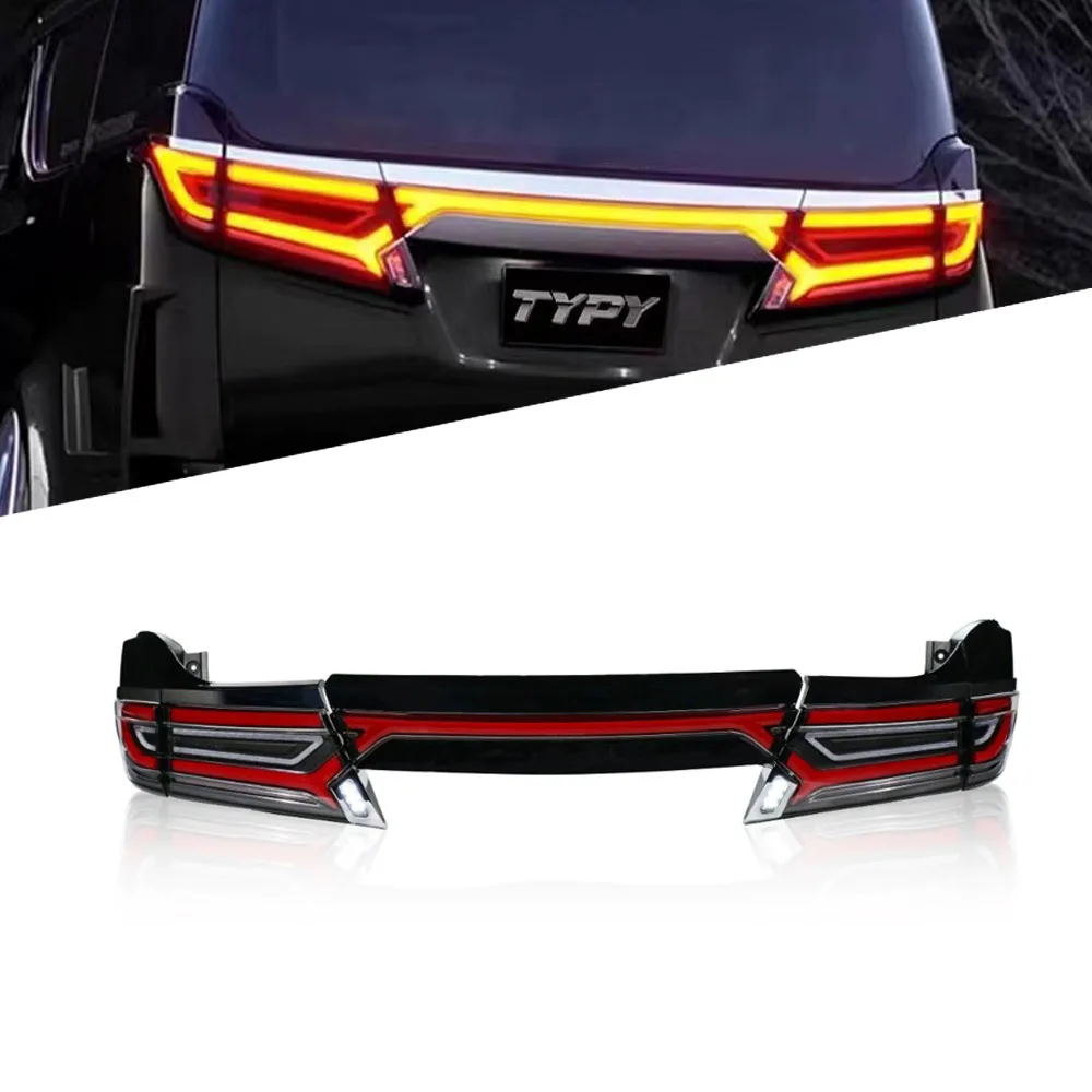 TYPY Car Through Taillamp For Toyota Vellfire Rear Taillight 2019-2021 Upgrade to NEW Vellfire Dynamic Turn DRL Through Taillamp