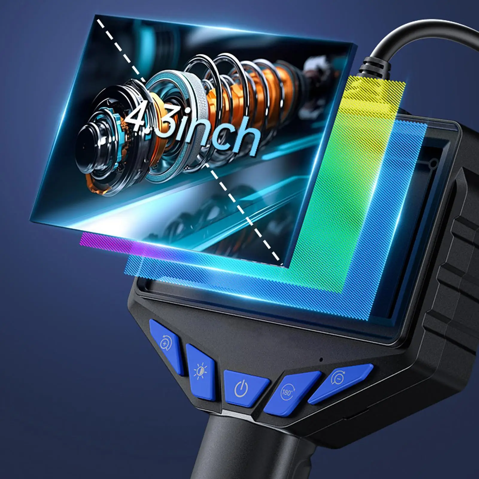 

Endoscope Camera Waterproof Adjustable Articulating Flexible Lens Bore Scope Camera For Automotive Mechanic Pipe Sewer Drain
