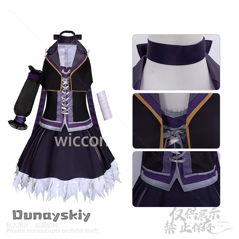Flower V3 Virtual YouTuber Costumes Short Mini Party Dress Purple Lolita For Girls Woman Halloween Christmas Party Customized
