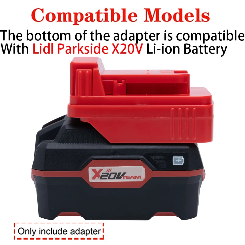 Battery Adapter Converter For Milwaukee 18V Li-ion tool To Lidl Parkside X20V Li-ion Battery Adapter Converter PAP 20 A1
