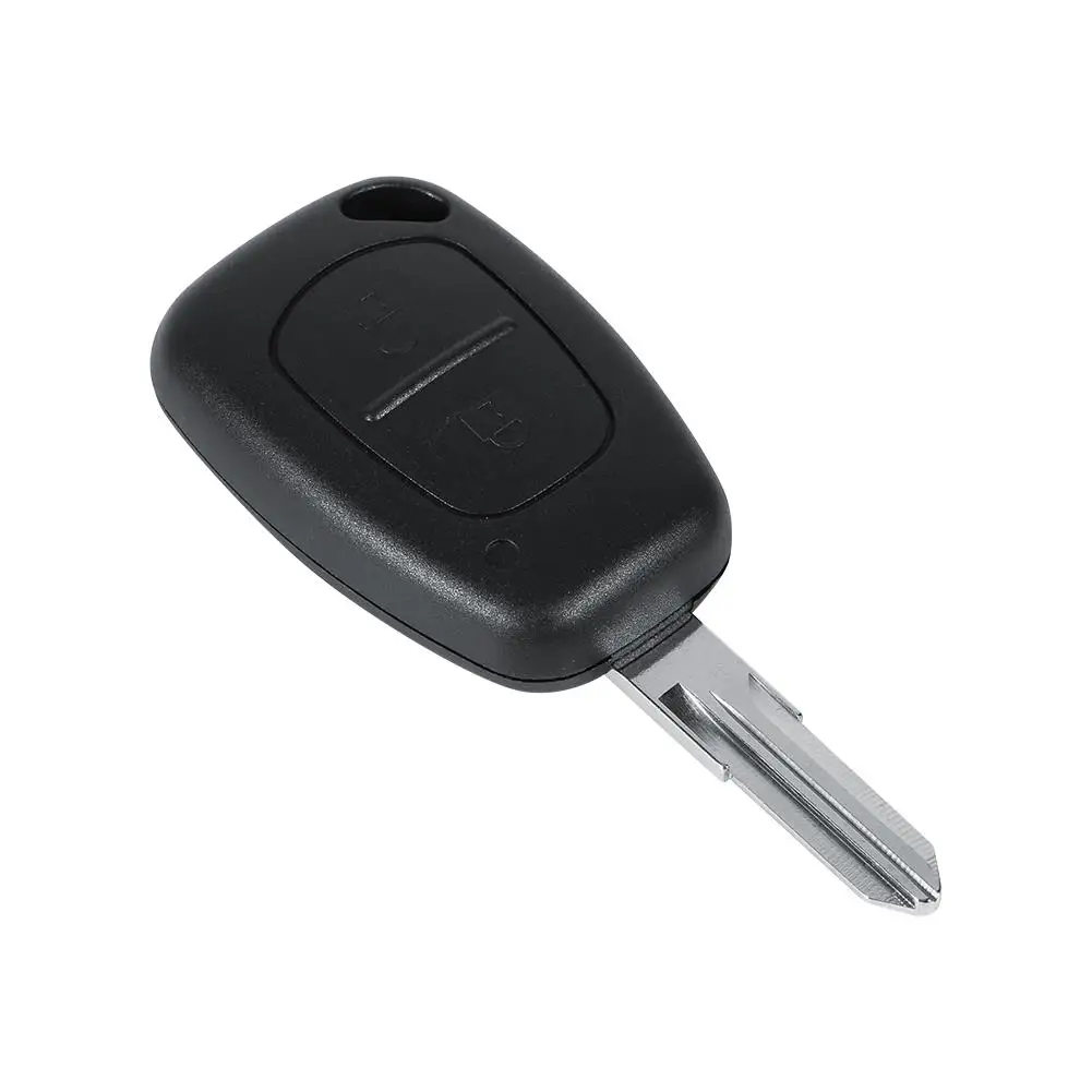 รถจัดแต่งทรงผม 2 ปุ่ม Uncut Blank Blade กุญแจรถ Shell Remote Key สําหรับกรณี Renault Kangoo Logan