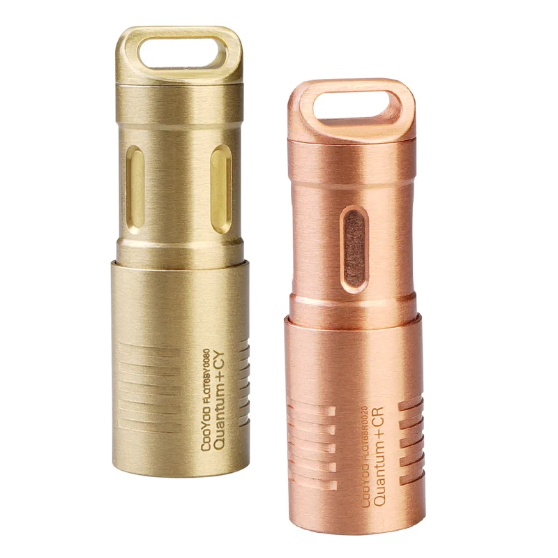 New USB Flashlight Brass, Copper Mini Bright Light Portable Waterproof Daily Carry Camping Hiking Night Riding Small Flashlight