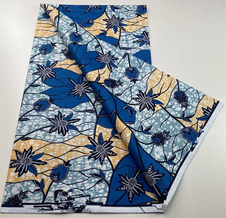 

Ткань нигерийский Pagne Loincloth 100% хлопок воск Лидер продаж 6 ярдов настоящий африканский воск Анкара блок принты для платья Y5-428-1