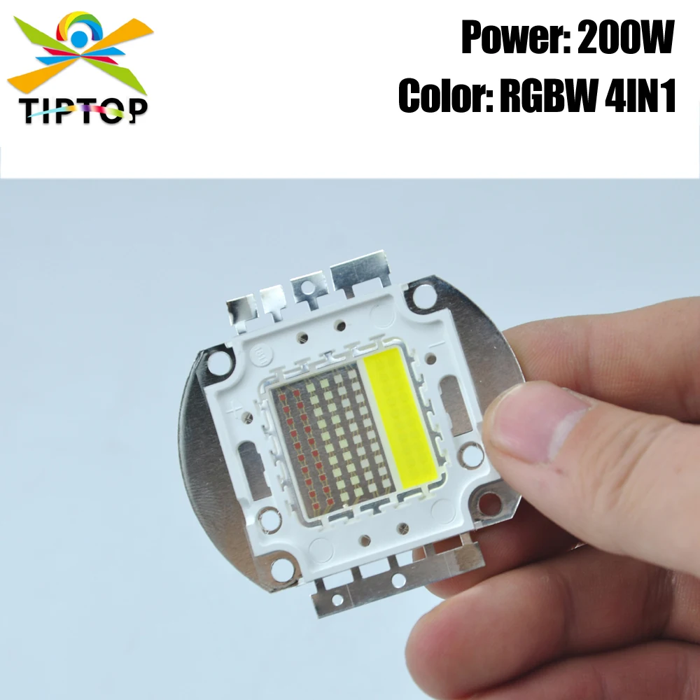 200W RGBW 4IN1 Color COB Led Lamp For Professional Stage Lighting High Brightness LED Beads Chip Red Green Blue White