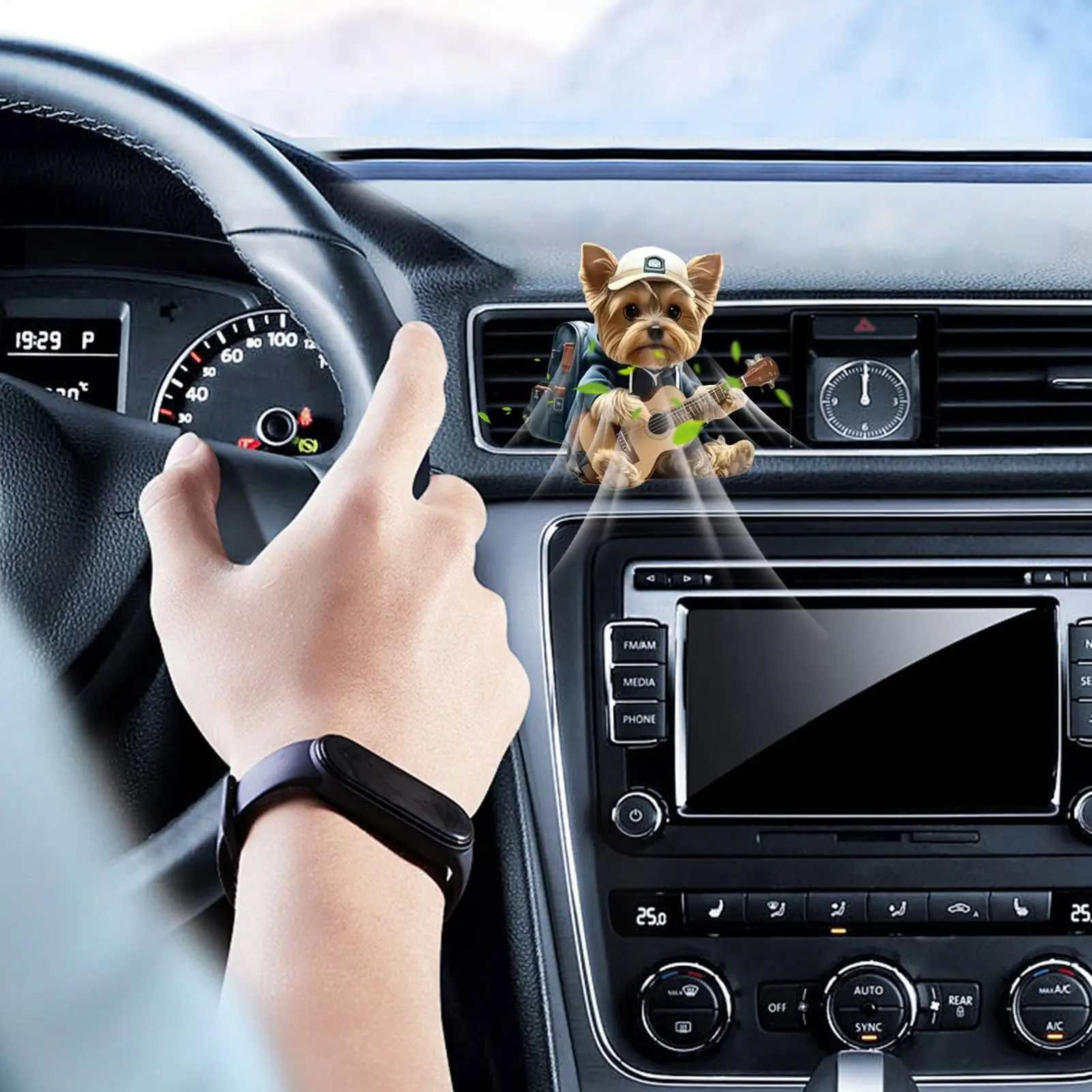 

Vent Air Fresheners For Vehicles 2D Acrylic Perfume Diffuser Decorative Dog Odor Eliminator Decor For Daily Commute Truck Night