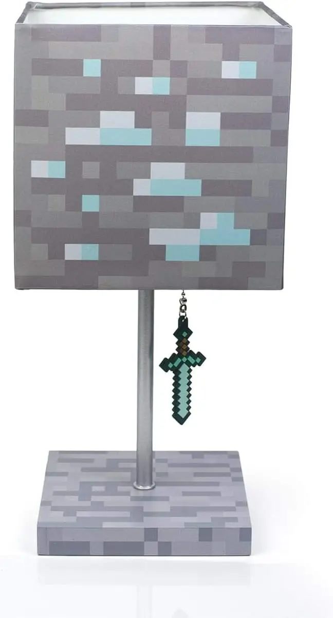 

14-Inch Diamond Ore LED Lamp with 3D Sword Puller, Gaming Decor