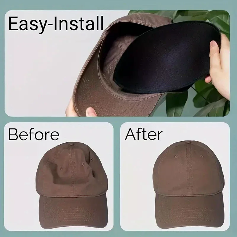 

Adjustable Hat Inner Support Cotton Pad Anti-deformation Baseball Cap Visor Insert Curved Shape Retainers Resistant Liner