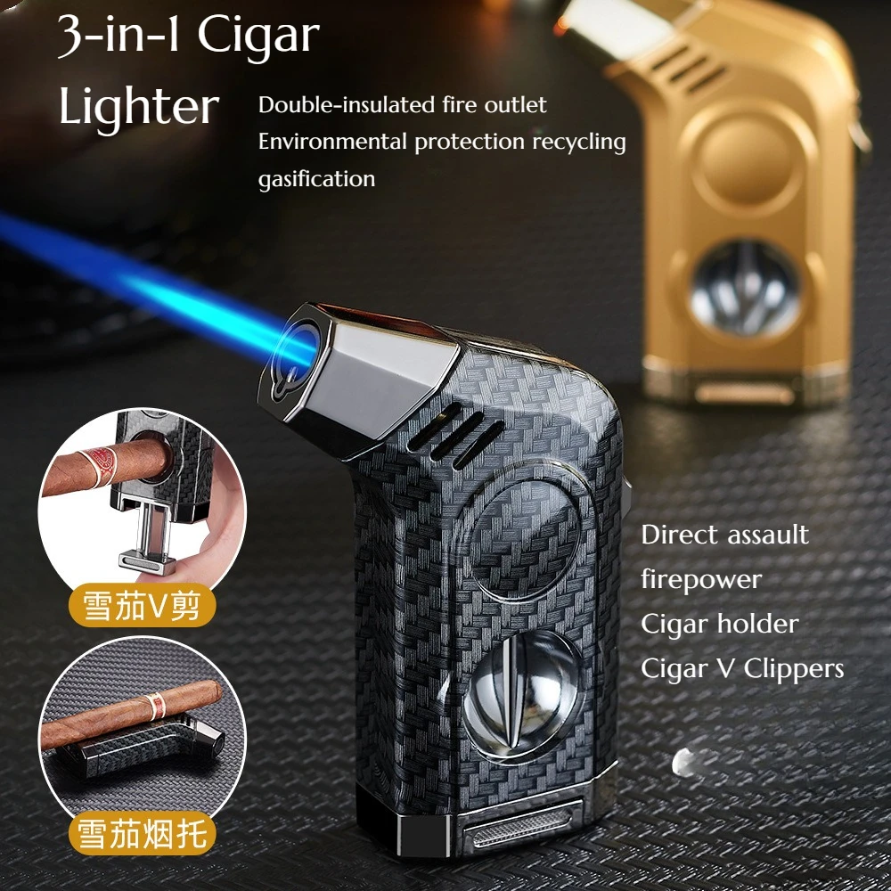 

Multifunctional Creative Cigar Lighter with Powerful Flame - Essential Cigar Accessories for Men High-end Gift