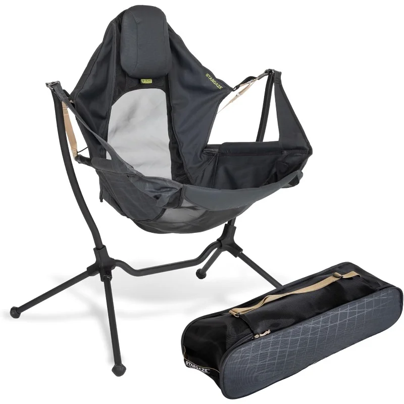 

Stargaze Reclining Camp Chair | Luxury Recliner for Maximum Camping Comfort and Stargazing (2023), Black Pearl