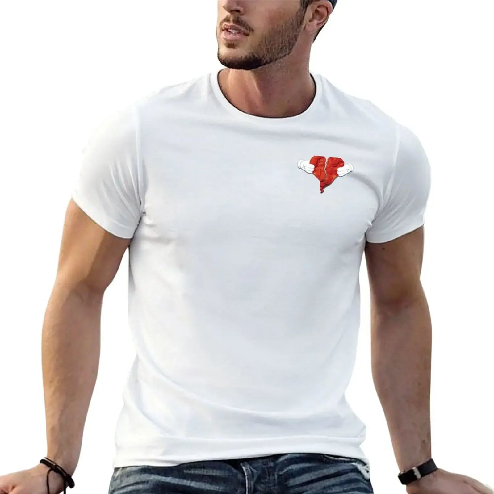 808s and heartbreak T-Shirt cotton graphic tees Short sleeve tee Blouse heavyweight t shirts for men