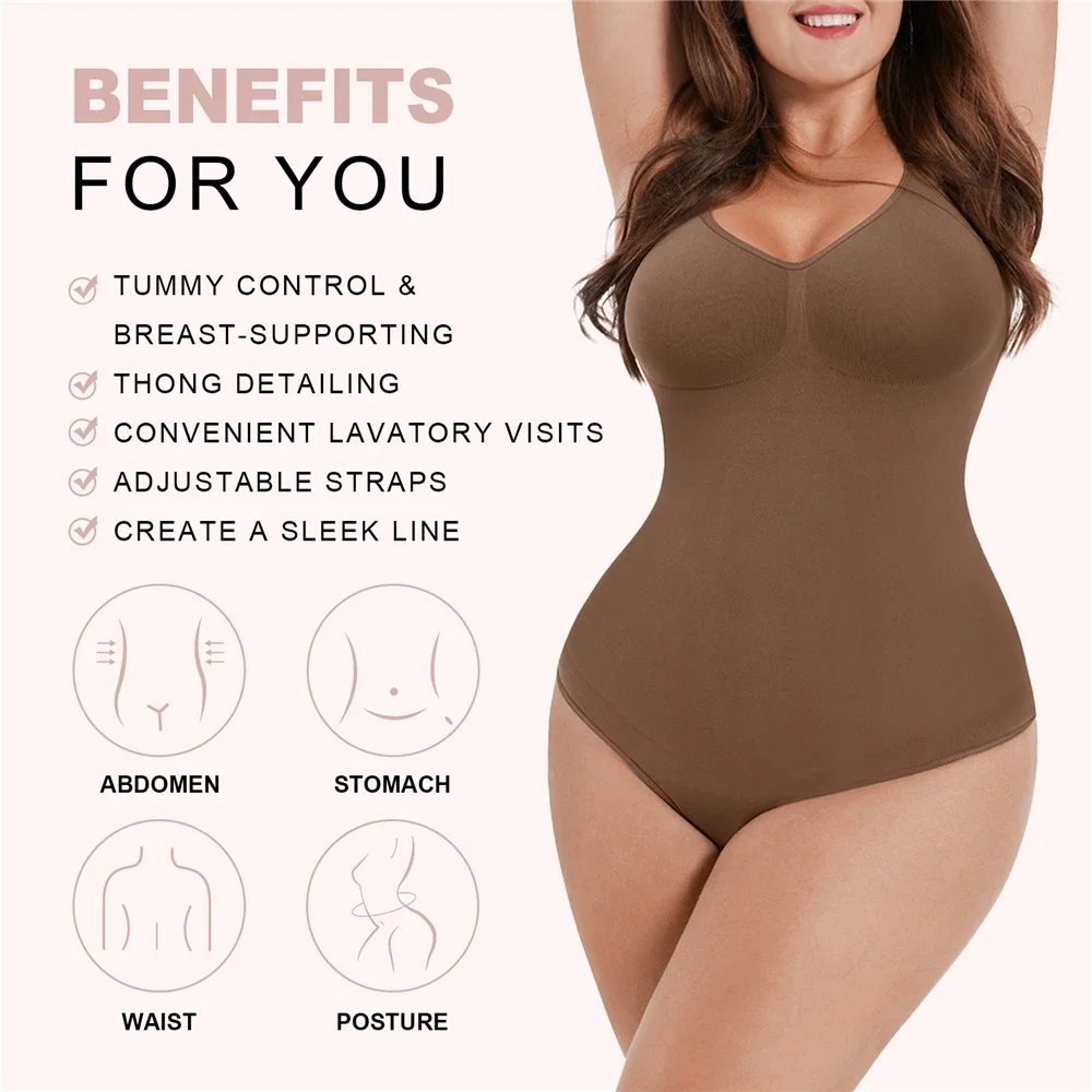 Women Slimming Waist Trainer Bodysuit Shapewear Full Body Shaper Tummy Control Hip Butt Lifter Corset Thigh Reductive Underwear