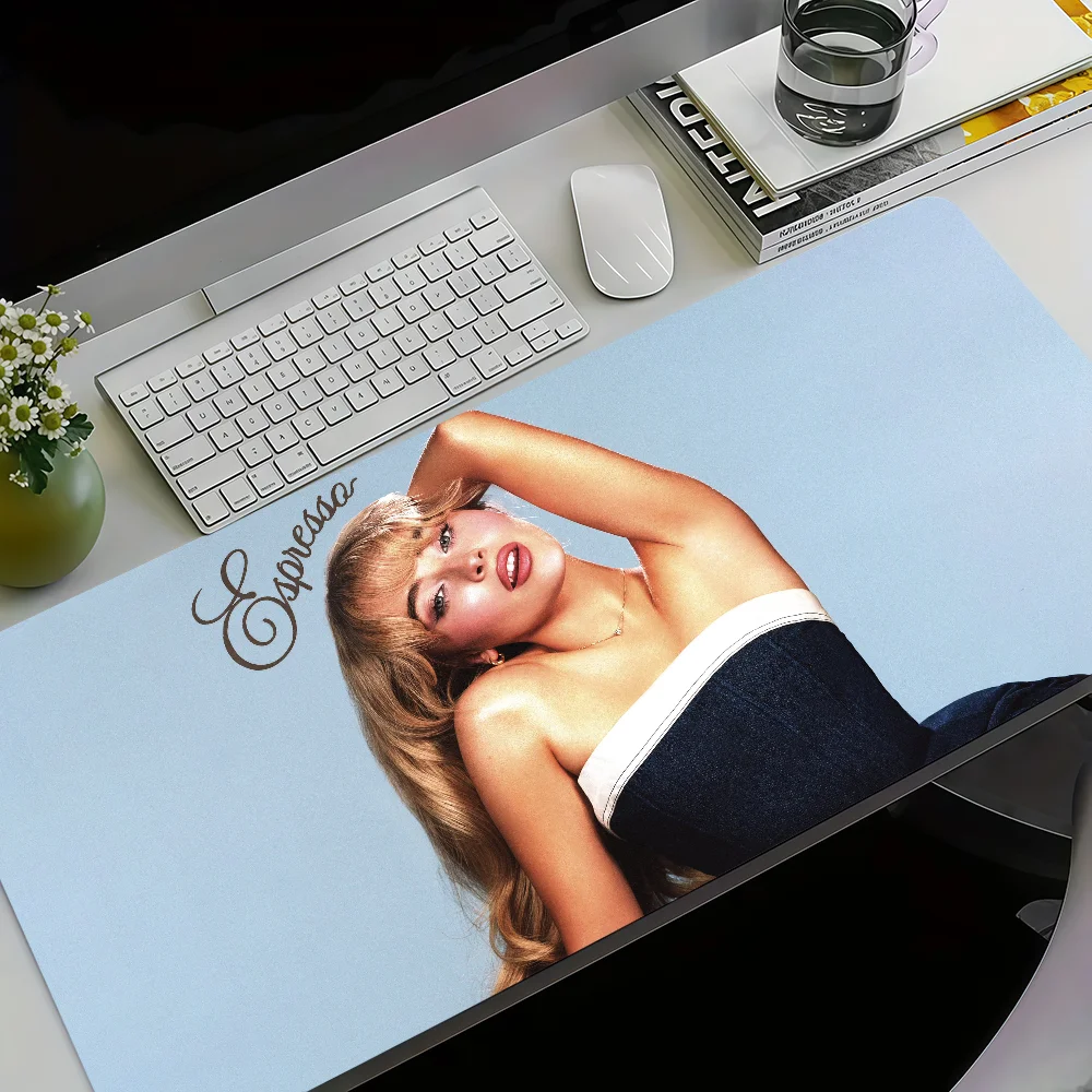 E-Espresso S-Sabrina Carpenter Short N Sweet Mouse Pad Non-slip Thickened Large Writing Lockedge Gaming Cushion Office Student