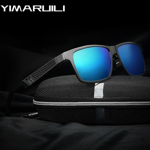 YIMARUILI, gafas de sol polarizadas cuadradas de tendencia a la moda para hombre, gafas graduadas ópticas de aluminio y magnesio de alta calidad 6560