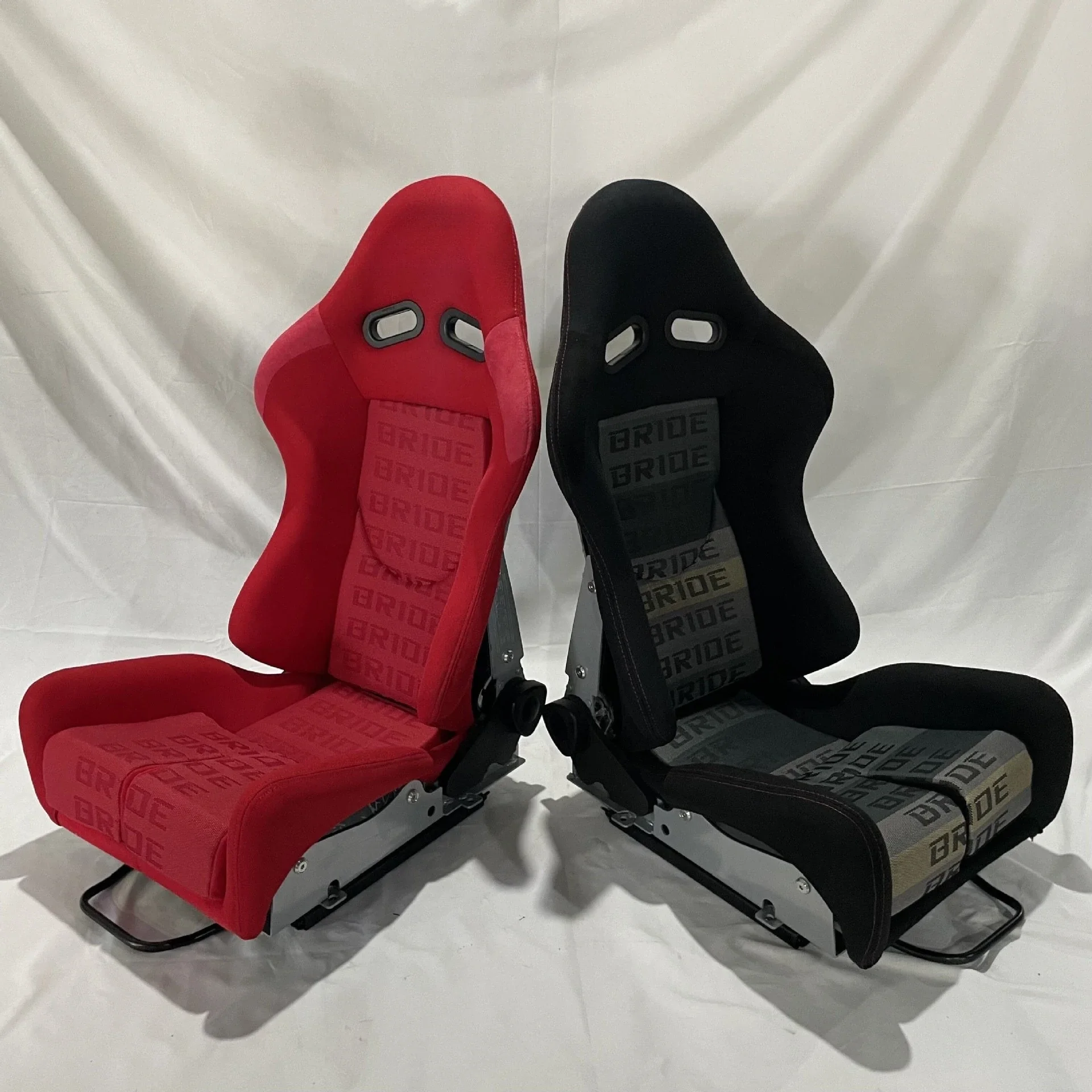 CX modified FRP racing seat with slide black embroidery emulator bucket chair