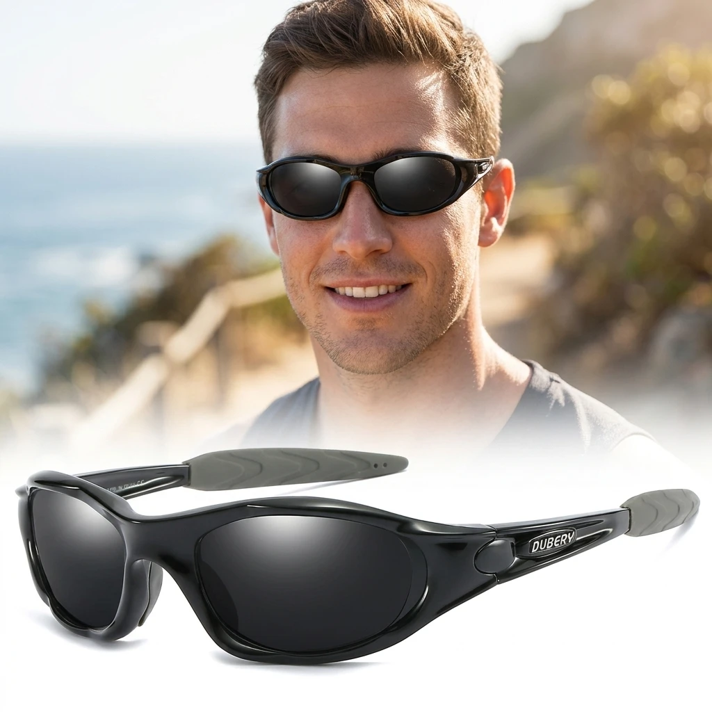 

DUBERY Fashion Camouflage Pattern Sports Sunglasses Men Women Polarized Sun Glasses Fishing Climbing Skiing UV400 Eyewear