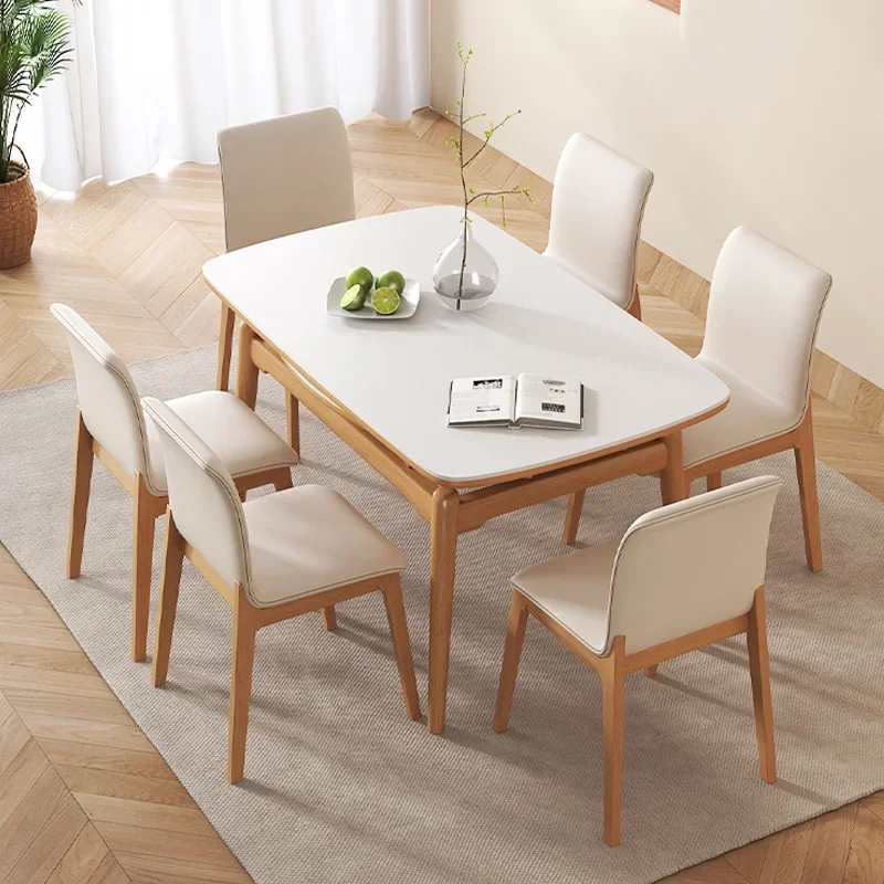 Modern Extendable Dining Table Small Apartment Unique Waterproof Onement Dining Tables Mobile Modular Mesa Comedor Furnitures