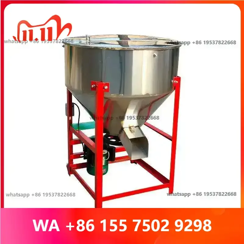 Stainless Steel Poultry Feeding Mixer Prossing Grain Grinder hine Animal Feed Mill Mixer
