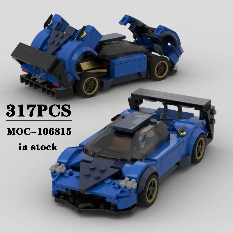 

Building Block MOC-106815 Super Small Sports Car Assembly Model 317PCS Adult Child Puzzle Education Birthday Christmas Toy Gift