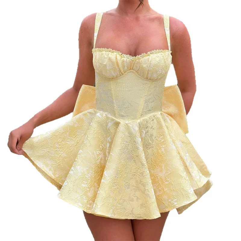 유럽 및 미국 스타일 우아한 이브닝 드레스 스트랩 드레스 여성 여름 짧은 드레스