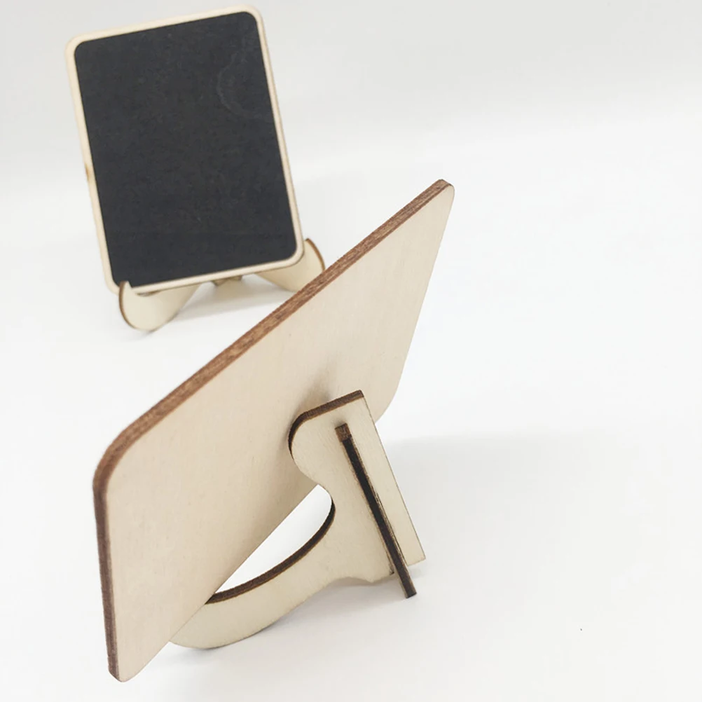 12Pcs Mini Chalkboards with Wooden Frame Erasable Message Signs for Table Place Card Restaurant Menu Store Sale Display Black