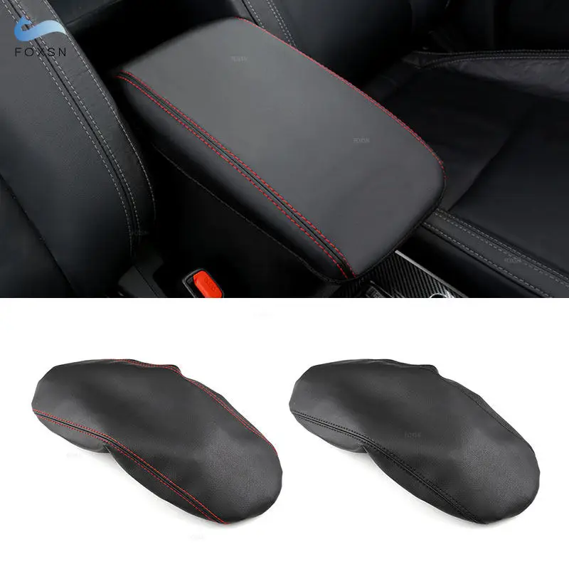 

For Mitsubishi Outlander 2013 2014 2015 2016 2017 2018 2019 Microfiber Leather Car Console Armrest Box Cover Protective Trim
