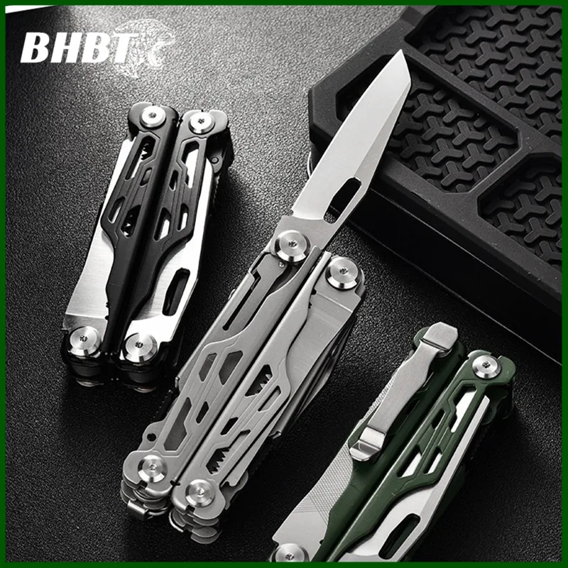 BHBT High-Carbon Steel Explosion-Proof Multitool Pliers Foldable Anti-Slip Outdoor camping emergency Electrical Tools