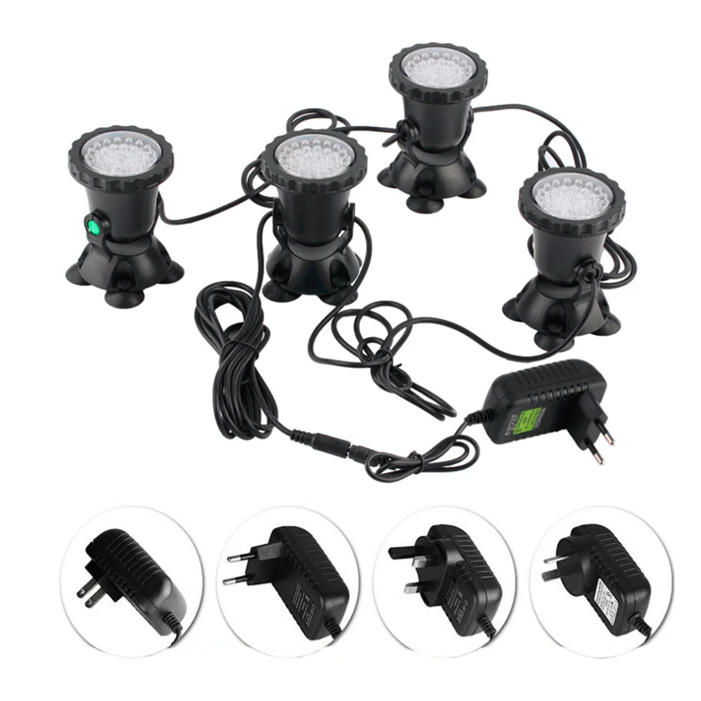 IP68 Waterproof LED Underwater Light 12V RGB Spotlight Swiming Pool Lamp with Remote Control Decorative Spot Lights