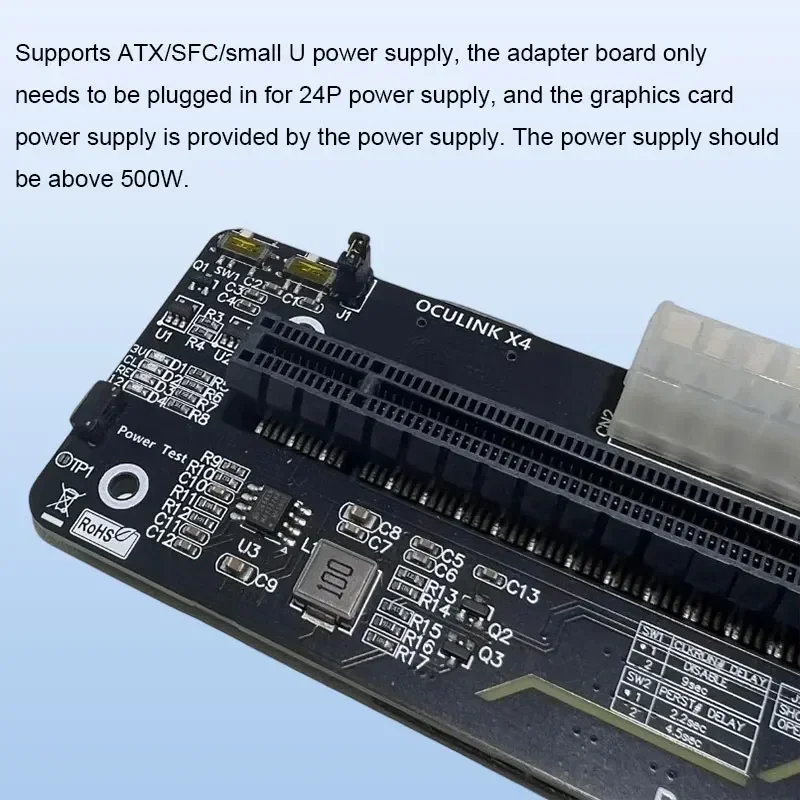 DOCK-OC4 Laptop eGPU Case Oculink / M.2 NVMe External Graphics Card GPU Dock PCIE 4.0 X4 Notebook GDP NUC Expansion Card Adapter