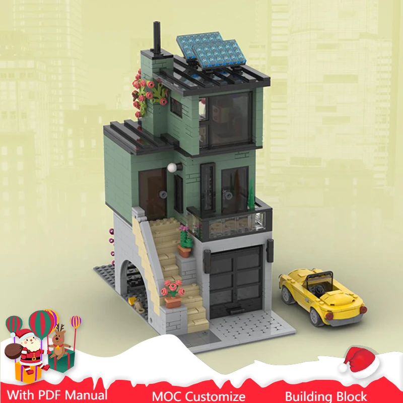 

Popular 1305 PCS Moc Downtown Loft Building Blocks Model Creative Assembly Brick Sets Birthday Christmas Gifts For Boys Girls