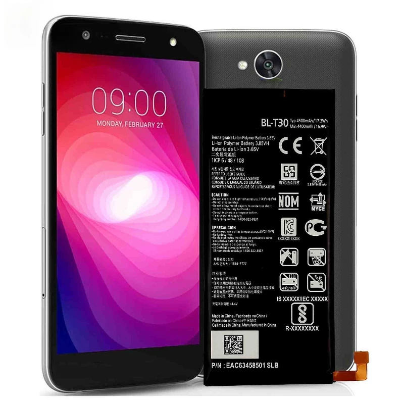 LG X Power 2 II Power2 L64VL M320F M320N M322 L63BL K10 Power M320 M320DSN M320TV MLV7N용 새 BL-T30 4500mAh 배터리
