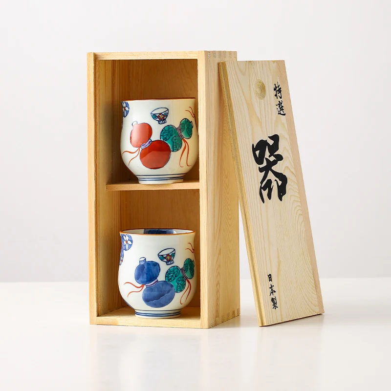 

Japanese Sle Cerc Couple Mugs Tea Cup Set Gift Box Personalized Creative Sakura Design 20mL-300mL Capaci