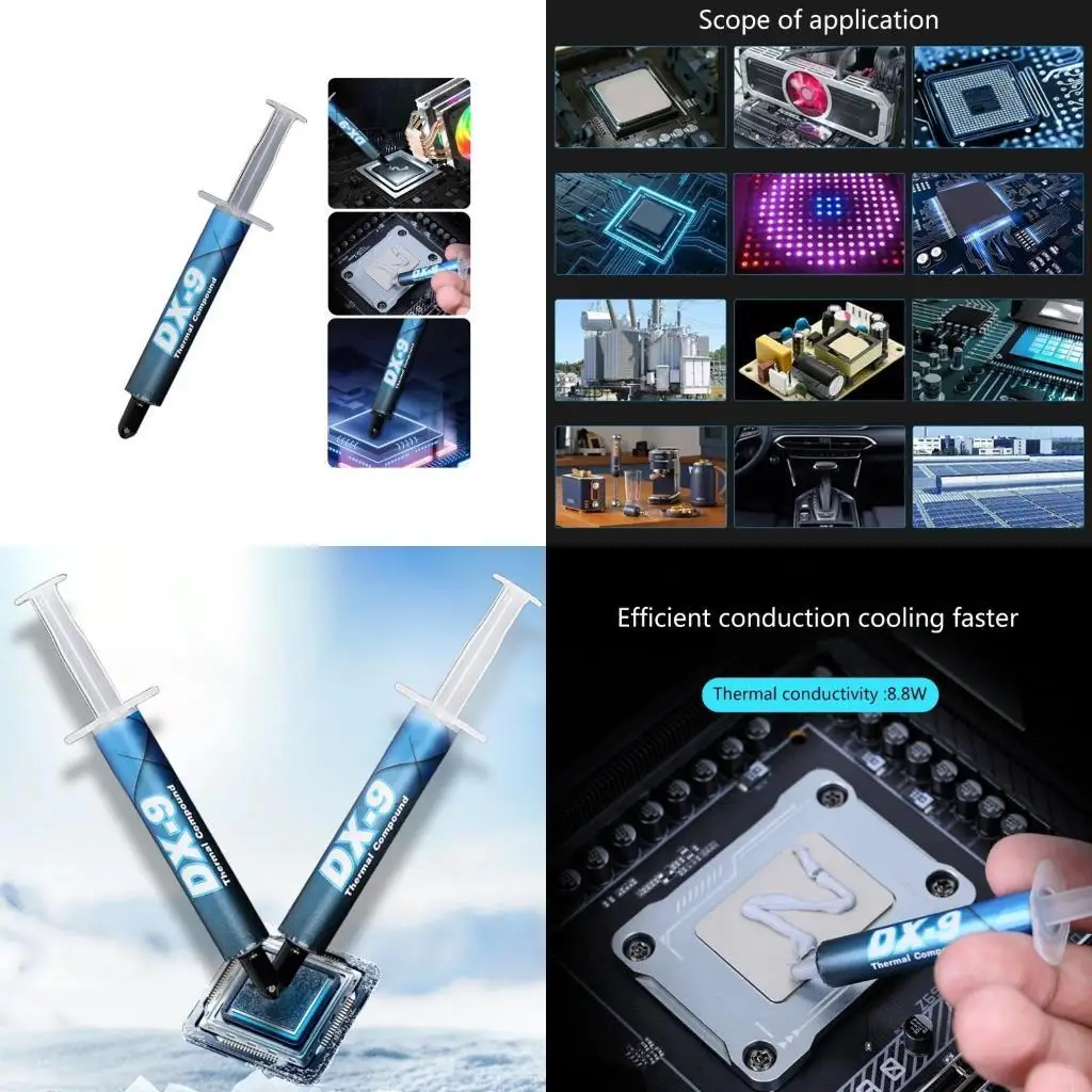 8.8W/m.k thermals สารประกอบ pastes ประสิทธิภาพสูง thermals greate