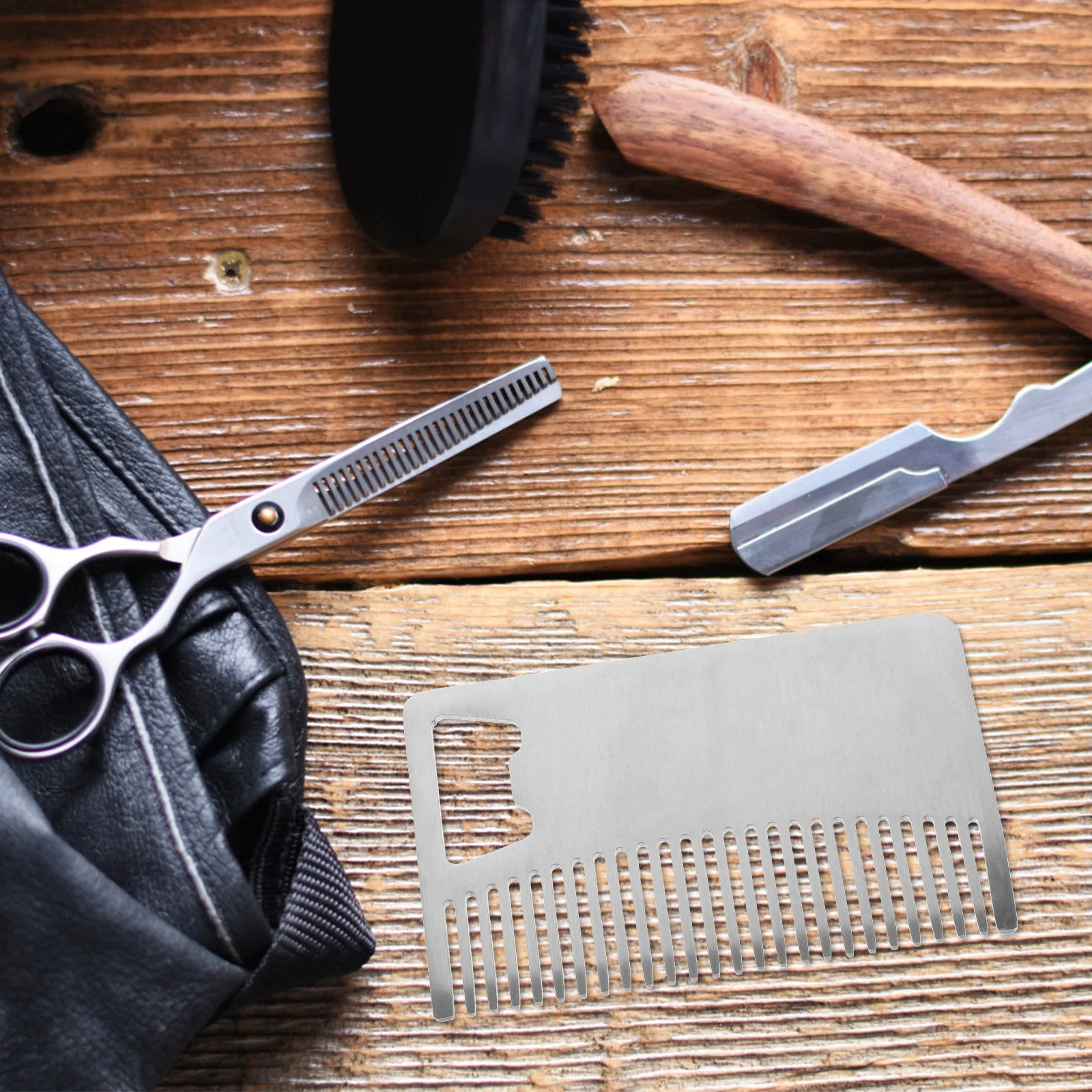 

Men Haircut Comb Beard Comb Stainless Steel Professional Barber Combs Styling Travel Lightweight Salon Looks Reliable Materials