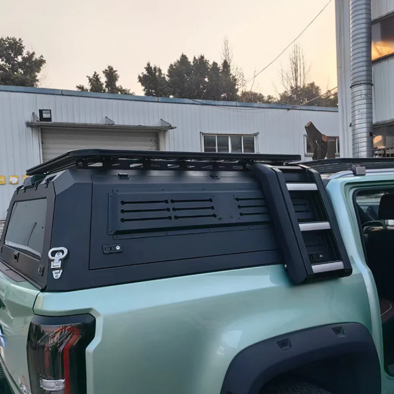 

Factory Offer 4x4 Pickup Car Accessories Full Set Hardtop Pickup Truck Canopy with Roof Rack Ladder