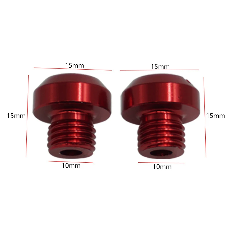 2Pcs Anti-Rust Motorcycle CNC Aluminum M10 x 1.25 Rear view Mirror Hole Plugs Screws Rearview Mirror Holder