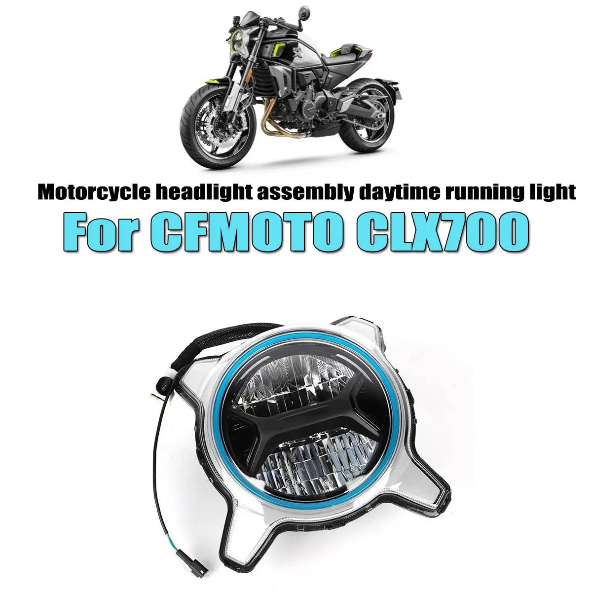 

Motorcycle accessories headlight bulb transparent glass cover headlight assembly Fit For CL-X 700 CLX 700 CLX700 700CL-X Sports