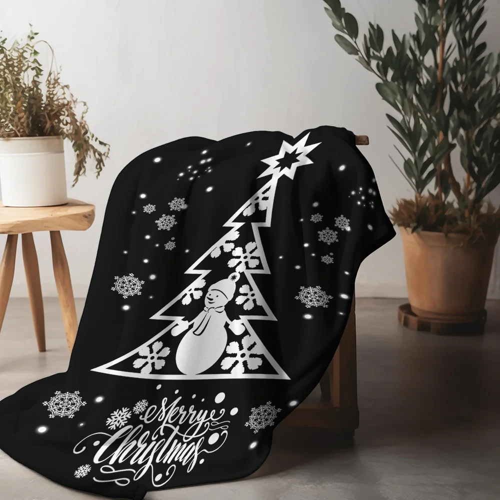 

Рождественское одеяло Tuniu с милым снеговиком для дивана-кровати, украшение для спальни, подарок