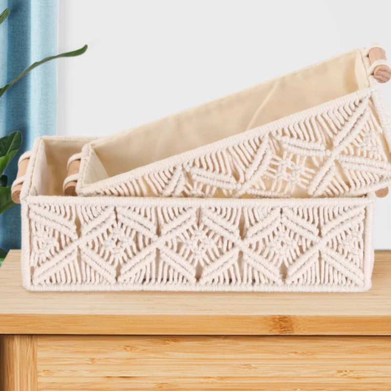 Storage Basket Boho Decor Baskets for Organizing Woven Decorative Basket for Countertop Toilet Paper Basket for Toilet Tank