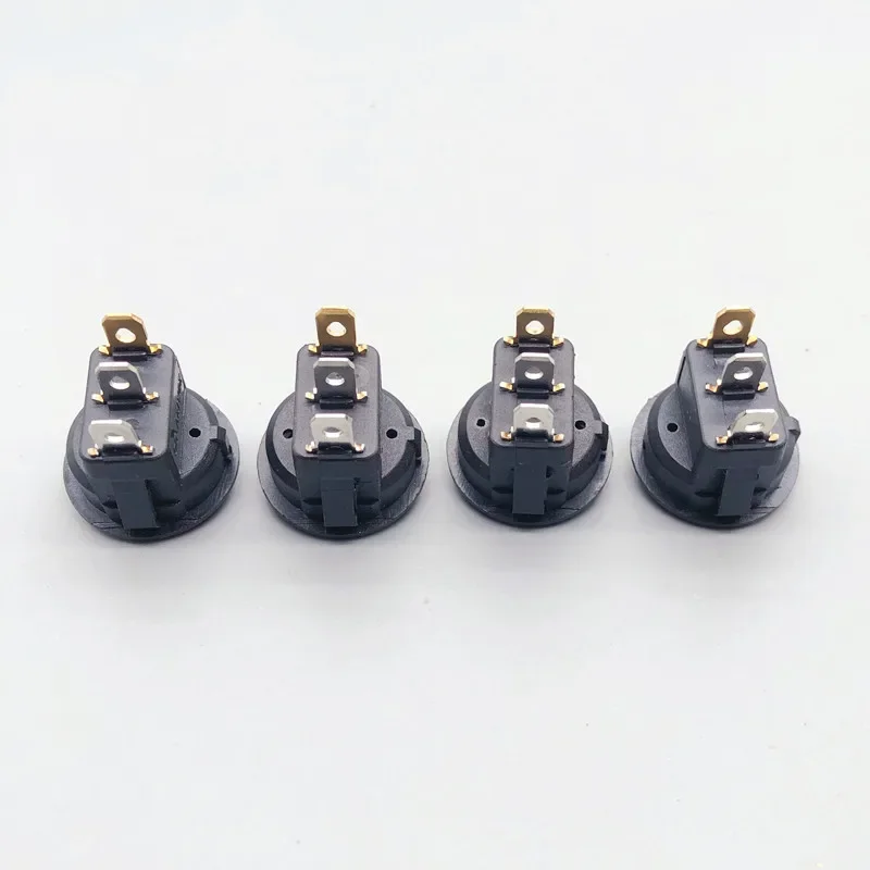 1/4pcs Car 12V 3 Pin Round Rocker Dot Boat LED Light Toggle Switch SPST ON/OFF,5A 250V/10A 125V AC