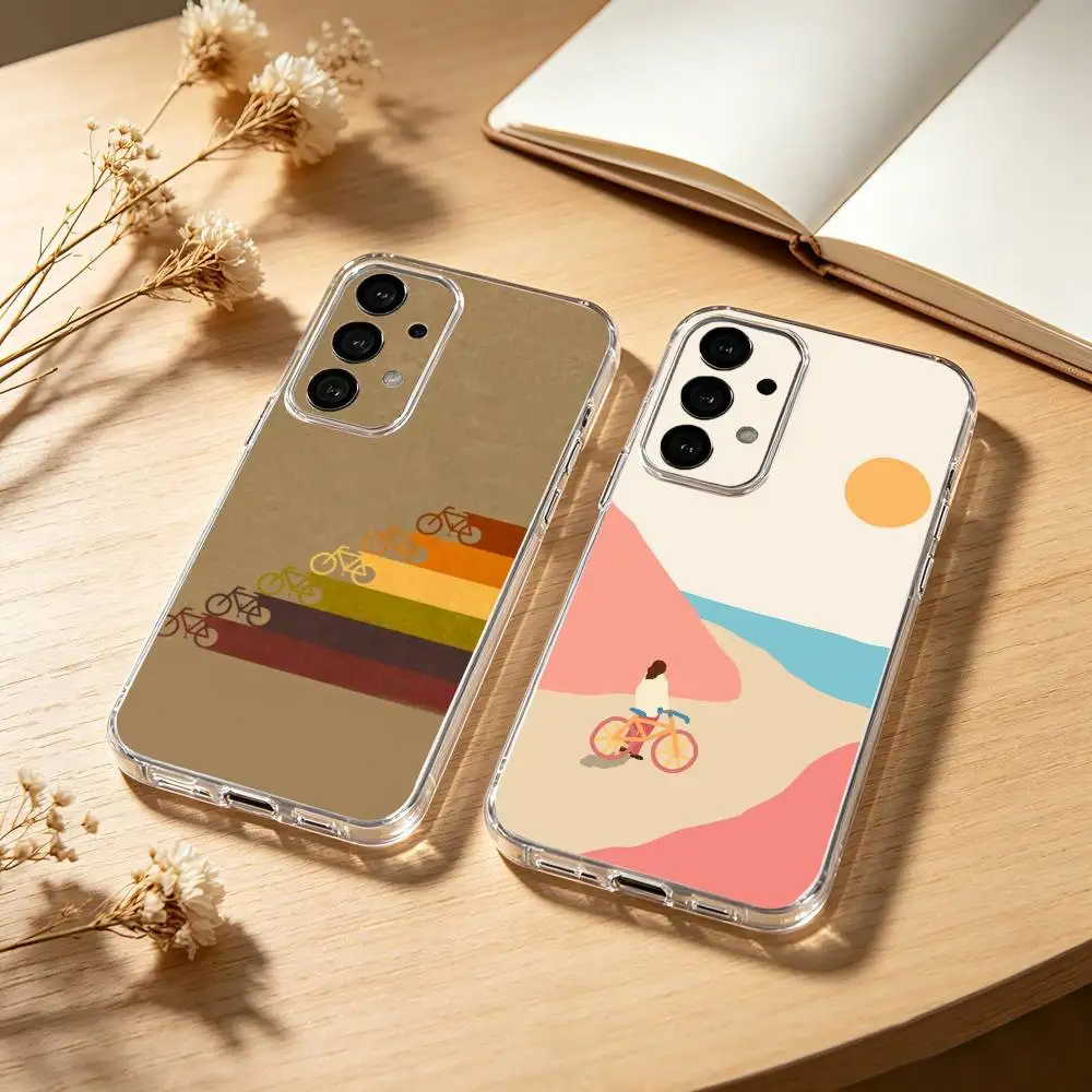 

B-Bicycle Bike S-Sport Soft phone Case For Samsung S25,24,21,22,23,30,Ultra,20,Plus,Fe,Lite,Note Transparent Cover